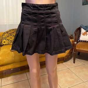 Black mini skirt